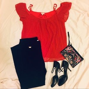 Pixley / Stitch Fix Lika Eyelet Cold Shoulder Top